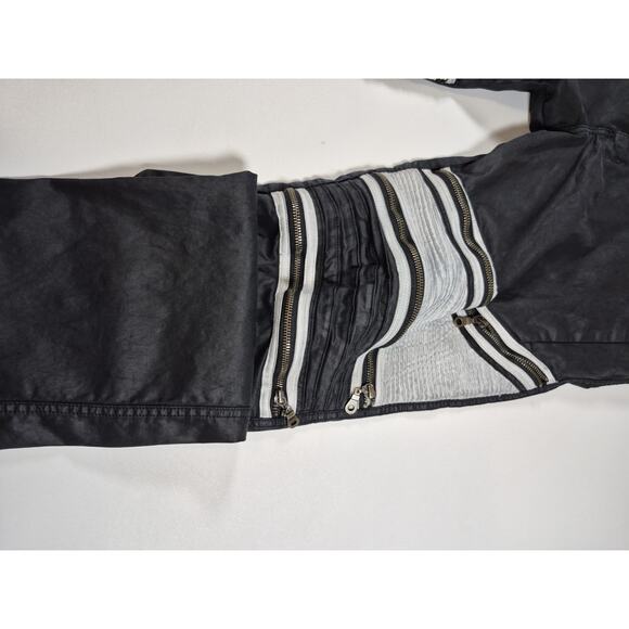 Robin's Jeans The Show Motorcycle W42 L35 Men Black White Coated Slim - Picture 2 of 10